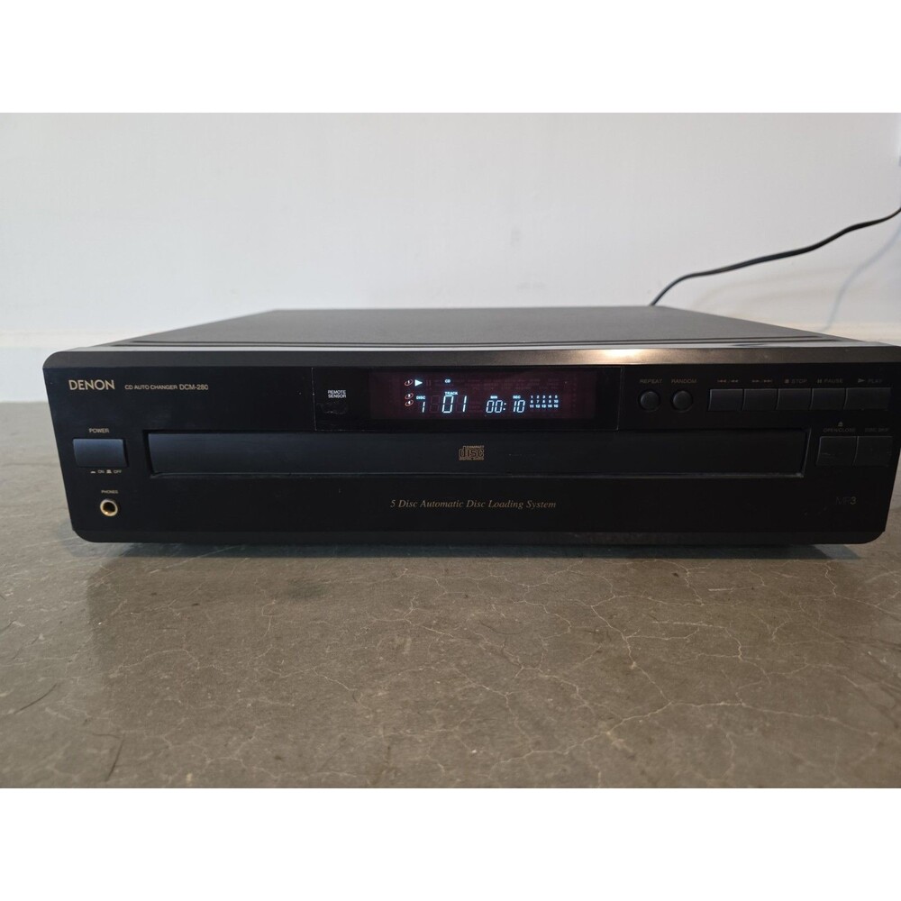 Denon DCM-280 5-Disc CD Auto Changer, Tested Works